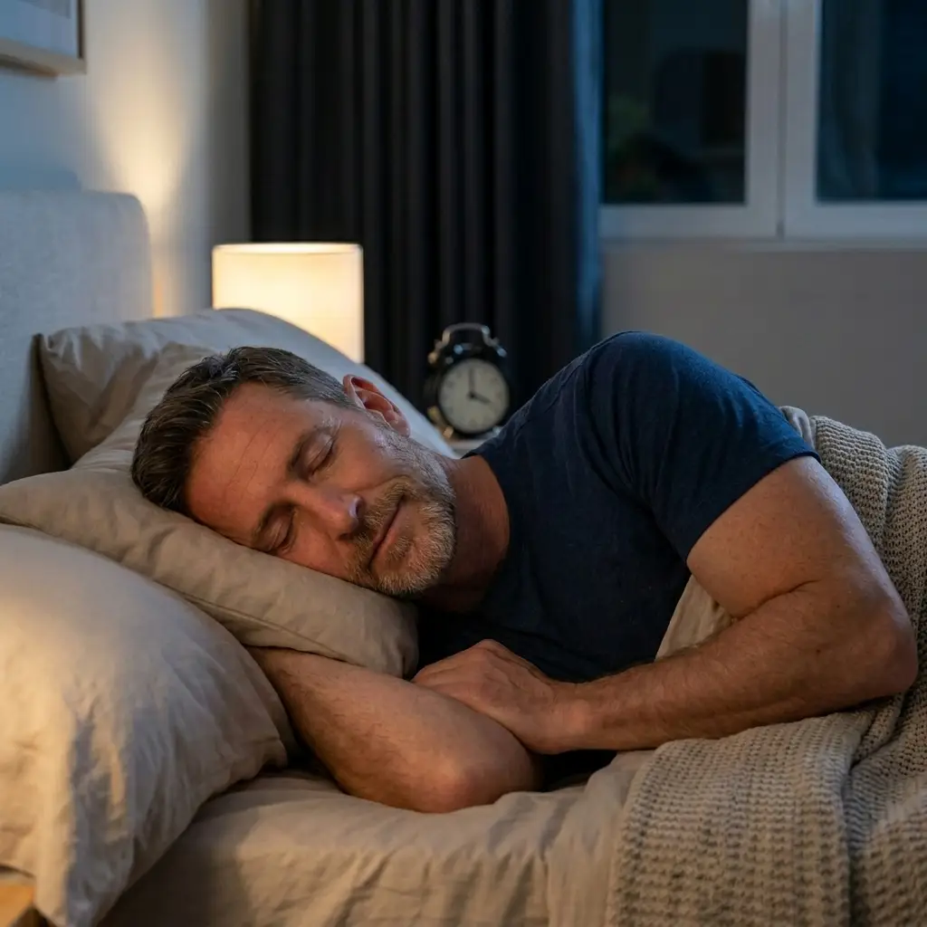 Hombre durmiendo tranquilo